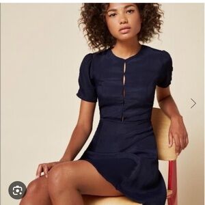 Reformation Black Keyhole Mini Dress